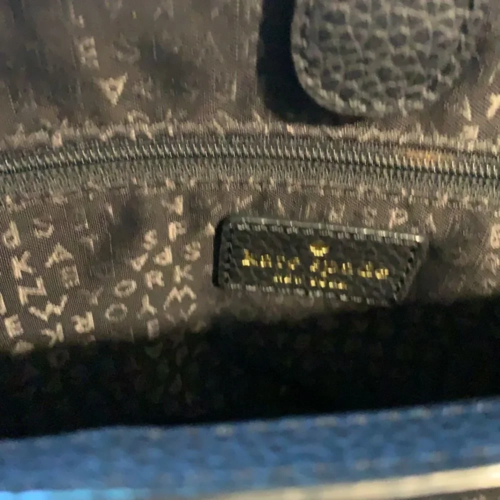 Kate Spade Chantal Bridge black leather bow satchel bag